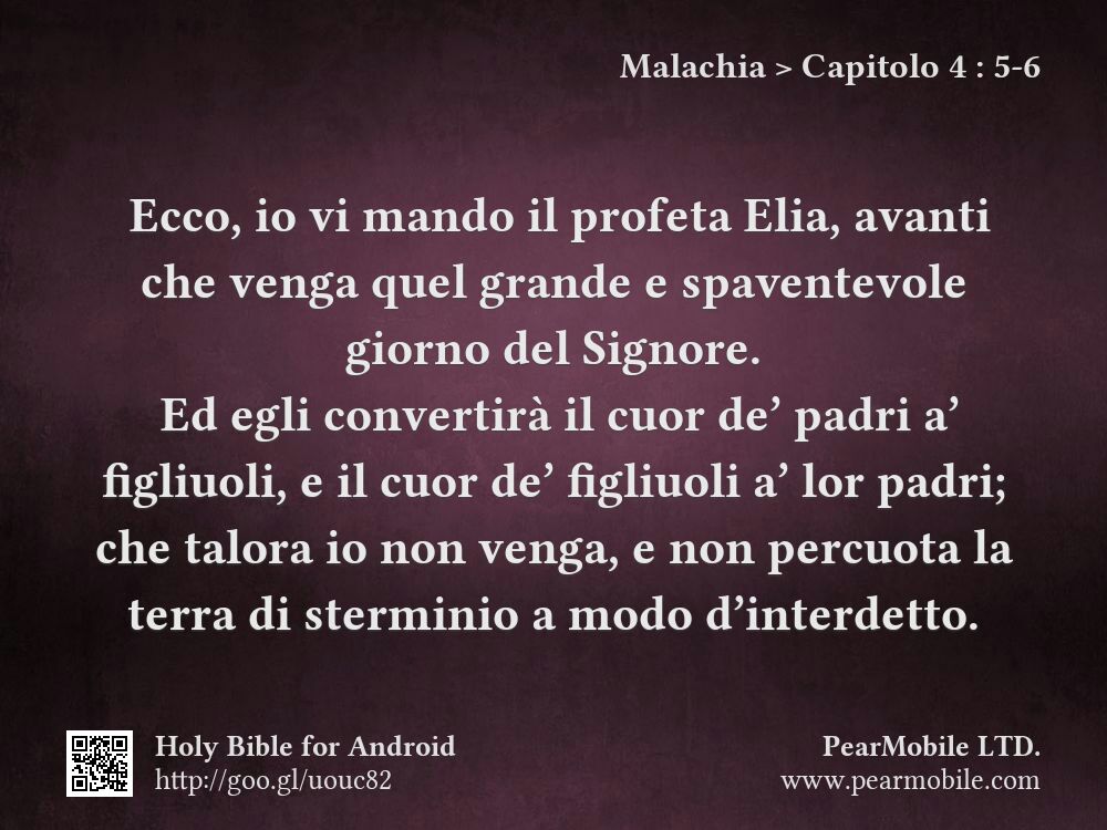 Malachia, Capitolo 4:5-6